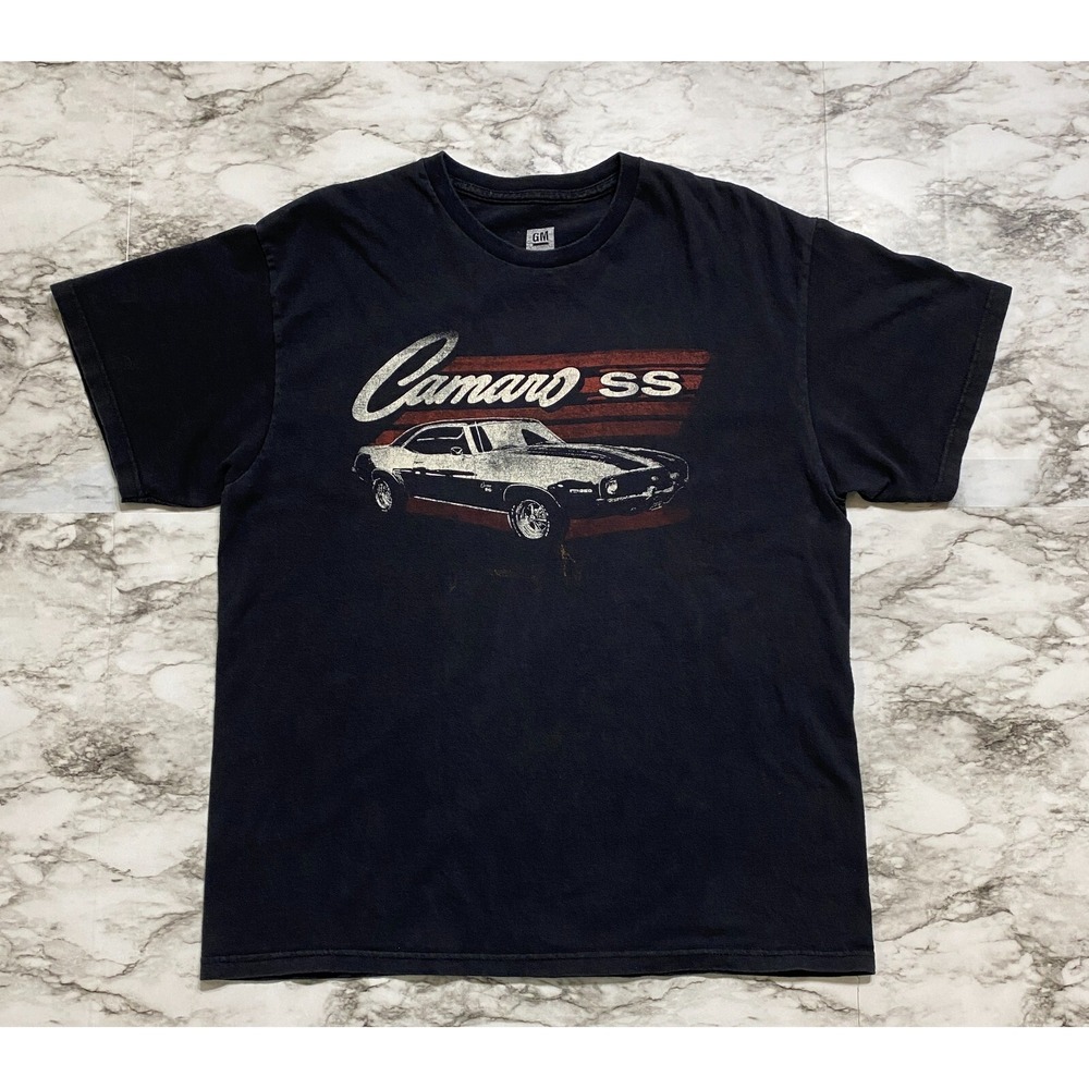 Official‎ GM Men's Camaro SS 350 T Shirt Size L Black Short Sleeve Pullover